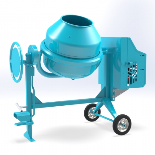 Gasoline concrete mixer 140 lt - C 190 of Concrete mixers with traditional transmission by OMAER